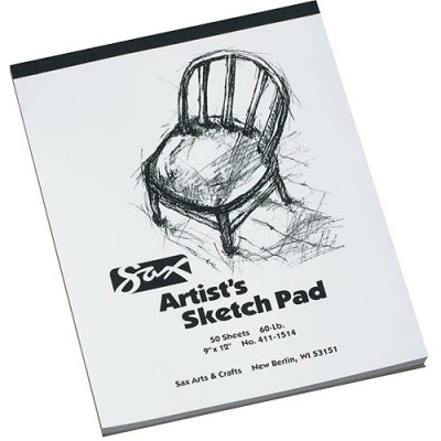 Sax Artists Sketch Pad, White, 50 Sheets   563273116